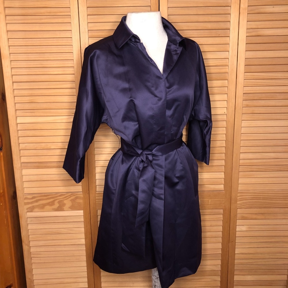 Simply Vera Wang Purple Satin Trench XS